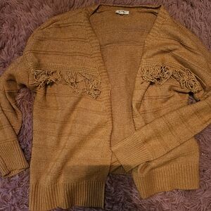 Maurices Women's Mustard Open-Front Sweater